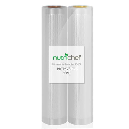 NUTRICHEF 2X 8X10 Vacuum Sealer Storage Rolls PRTPKVS10RL